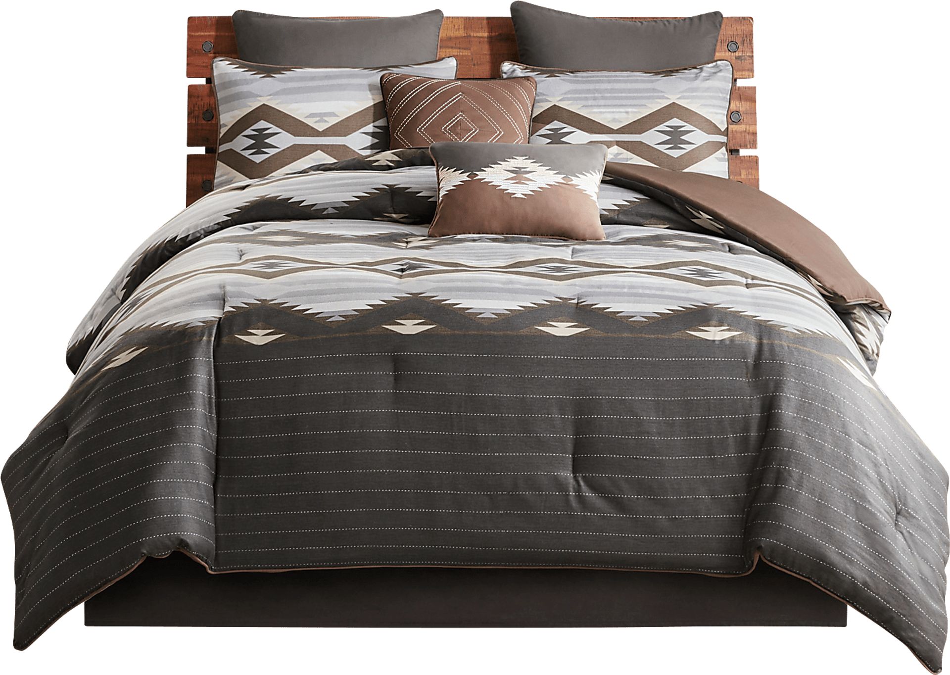 Thibodeaux Gray Full Comforter Set - Image 7