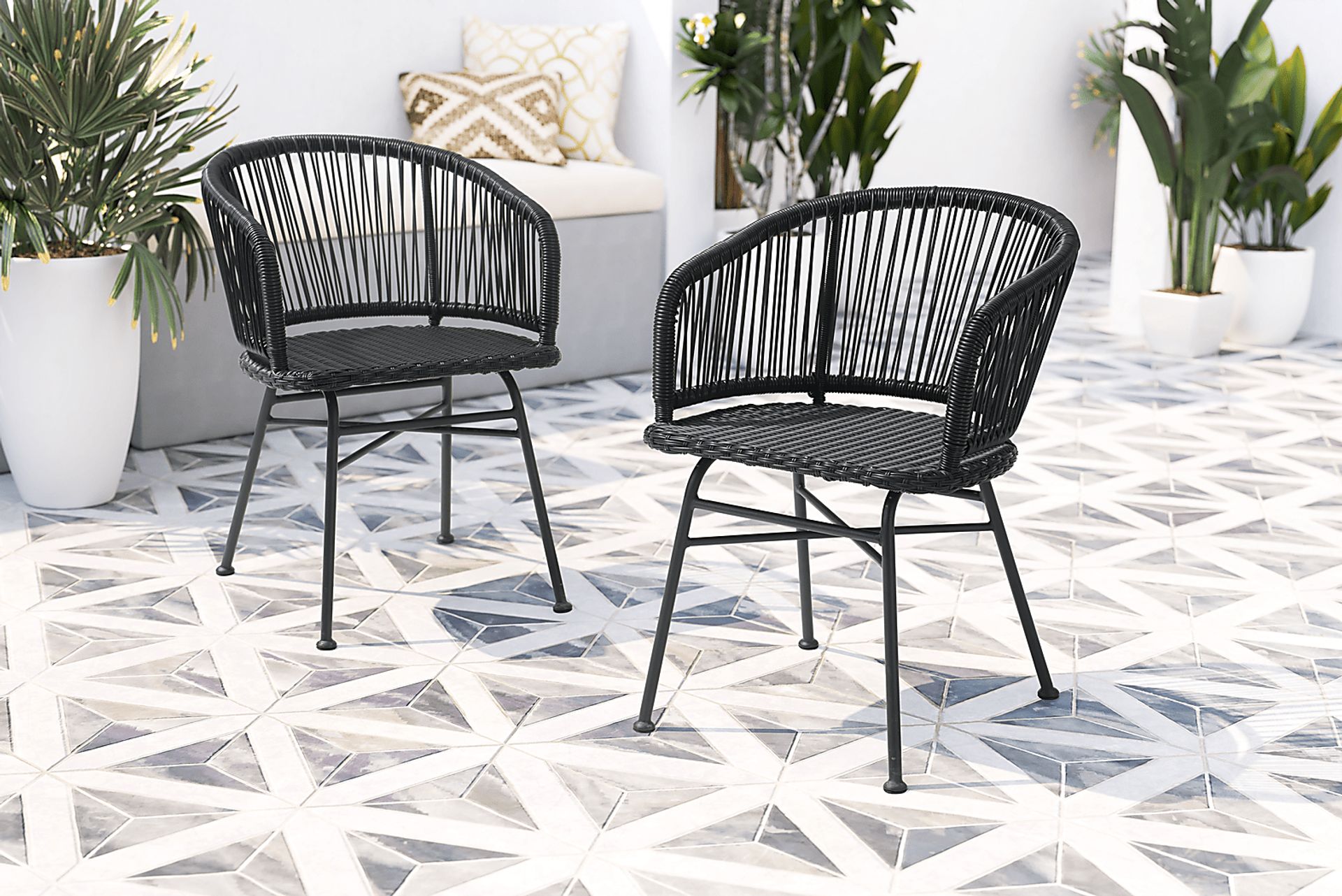 Thimbersky Black Side Chair, Set of 2 - Image 2