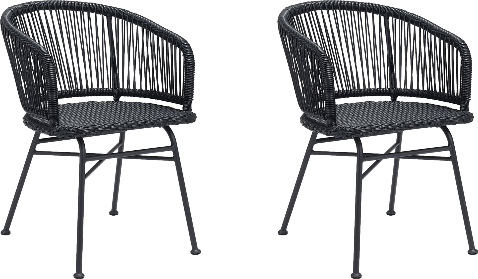 Thimbersky Black Side Chair, Set of 2 - Image 1