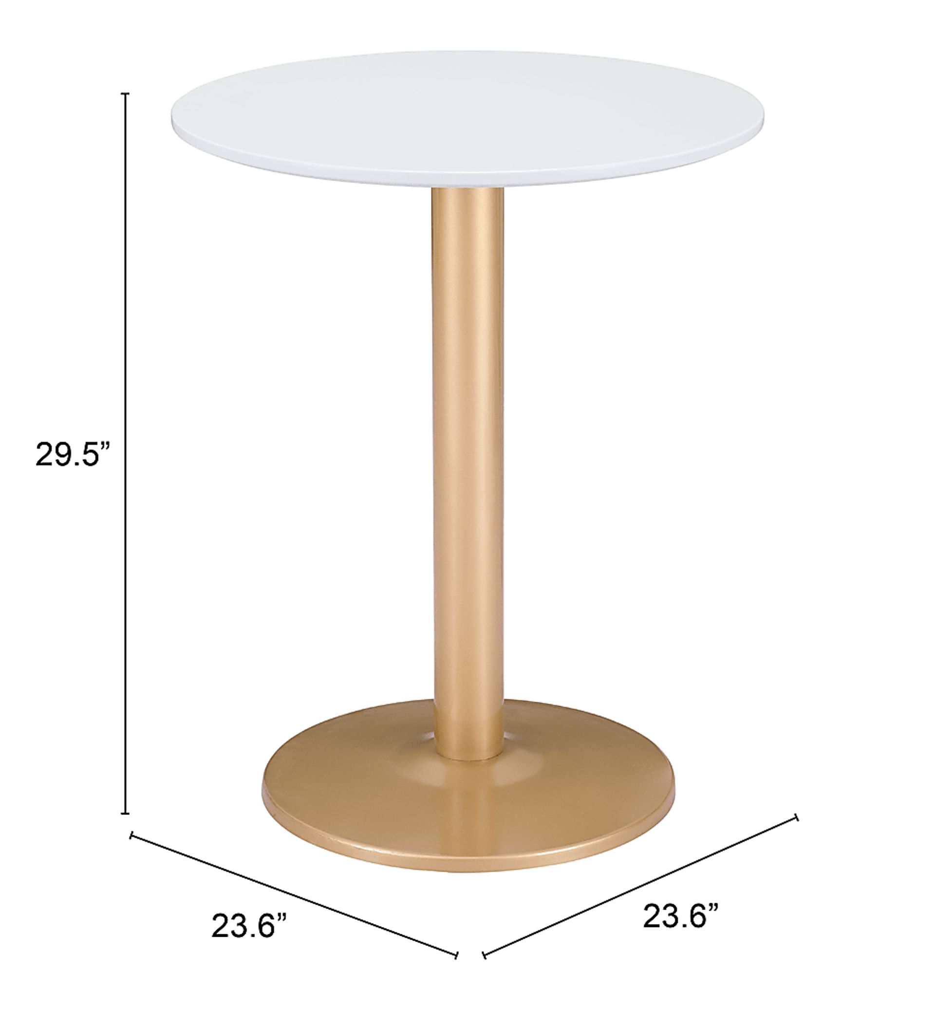 Thisbe Gold Round Bistro Table - Image 4