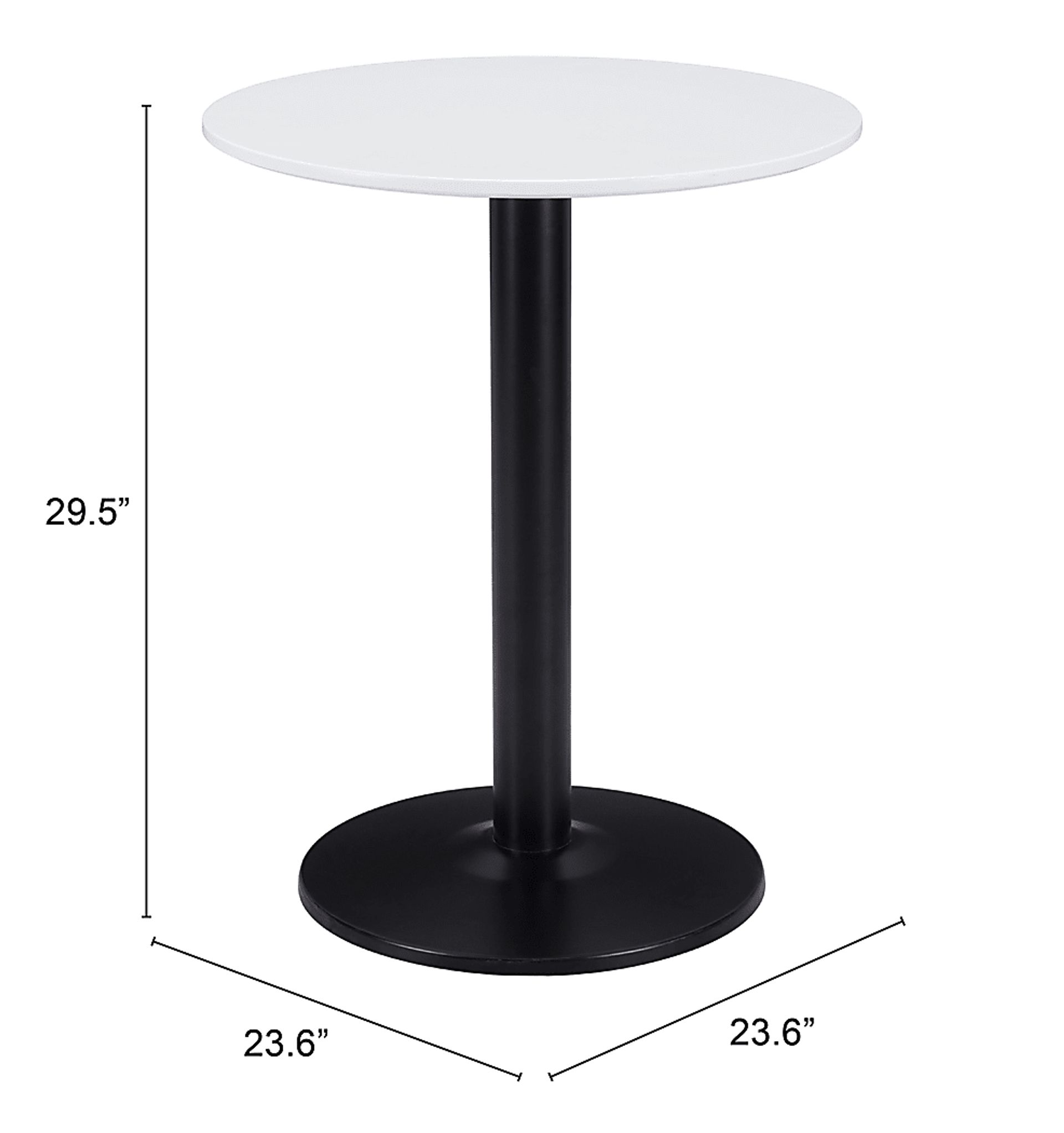 Thisbe White Round Bistro Table - Image 4