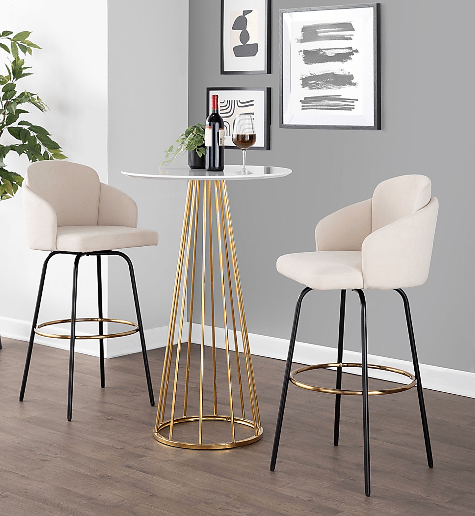 Thissa I White Bar Height Table - Image 5