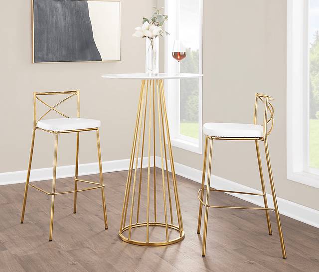 Thissa I White Bar Height Table - Thumbnail - Image 6