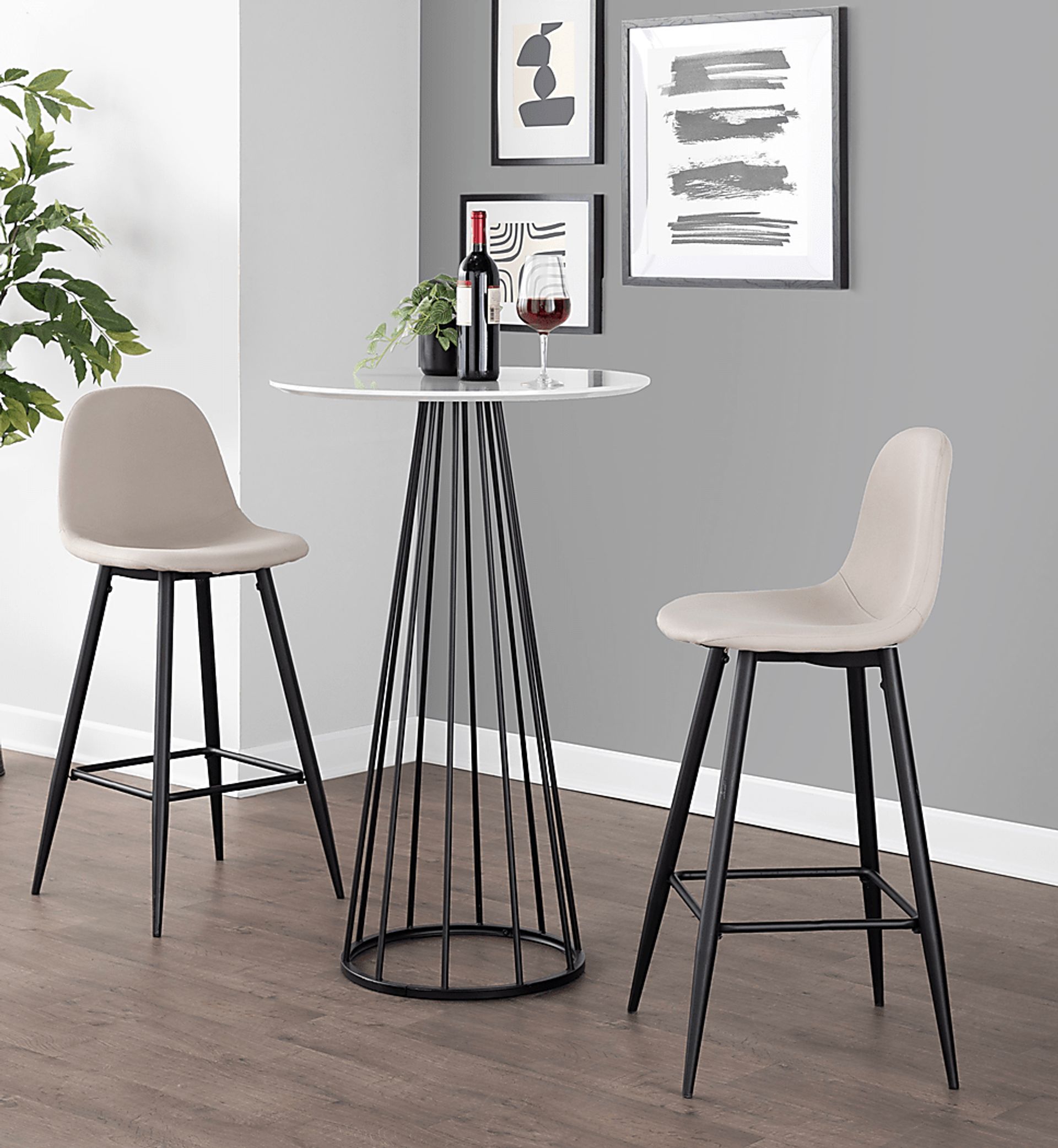 Thissa II White Bar Height Table - Image 5