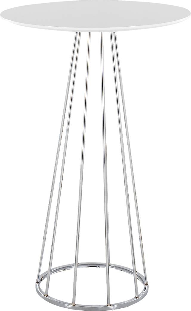 Thissa III White Bar Height Table - Thumbnail - Image 3
