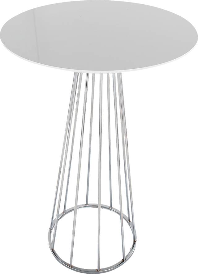 Thissa III White Bar Height Table - Thumbnail - Image 4