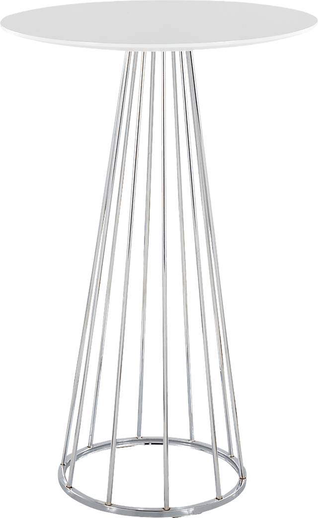 Thissa III White Bar Height Table - Thumbnail - Image 1