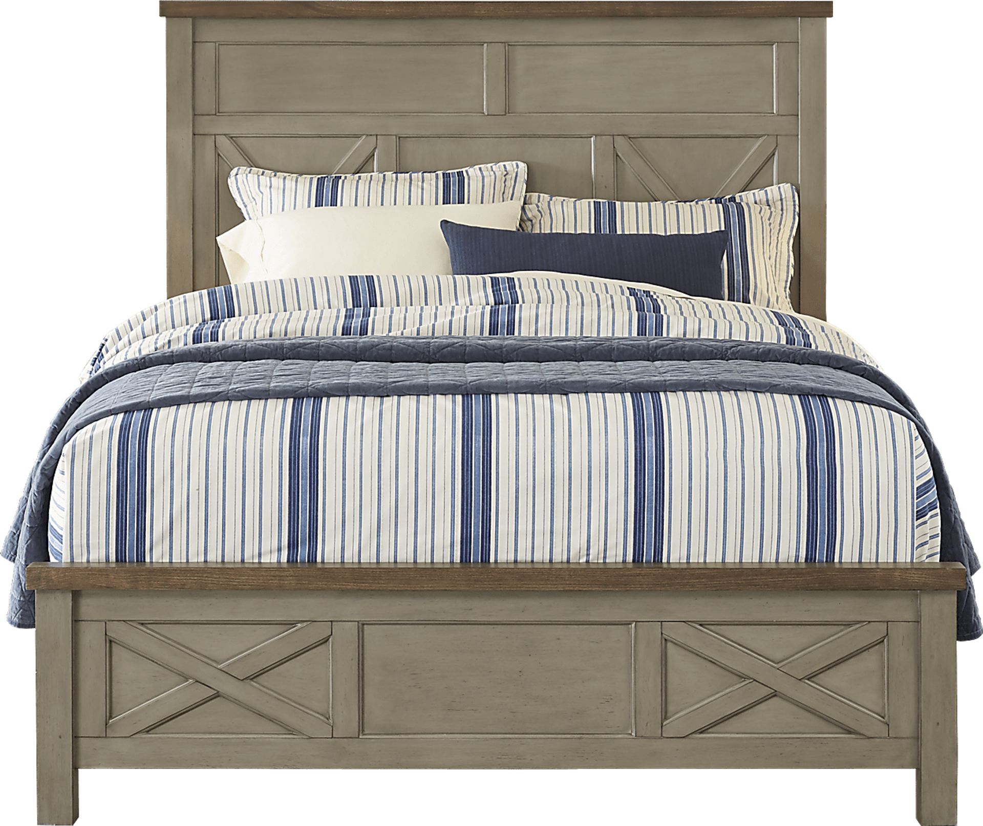 Thistle Ridge Gray 3 Pc King Panel Bed - Image 1