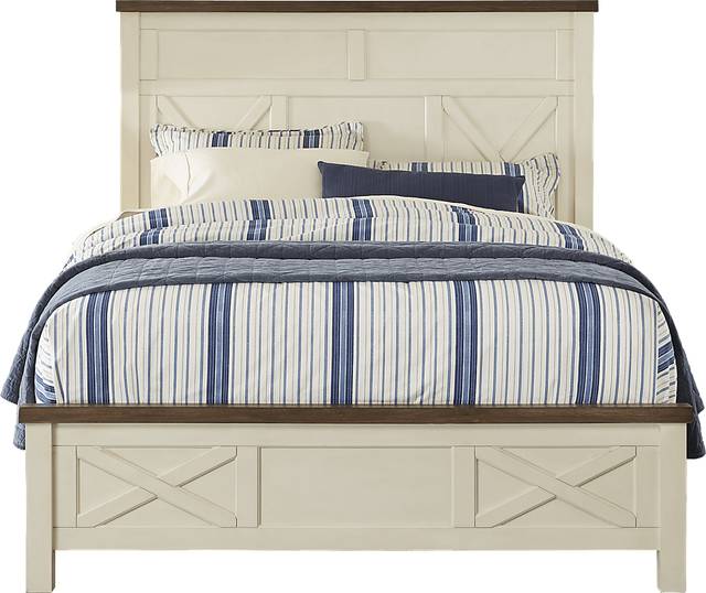 Thistle Ridge White 3 Pc King Panel Bed - Thumbnail - Image 1