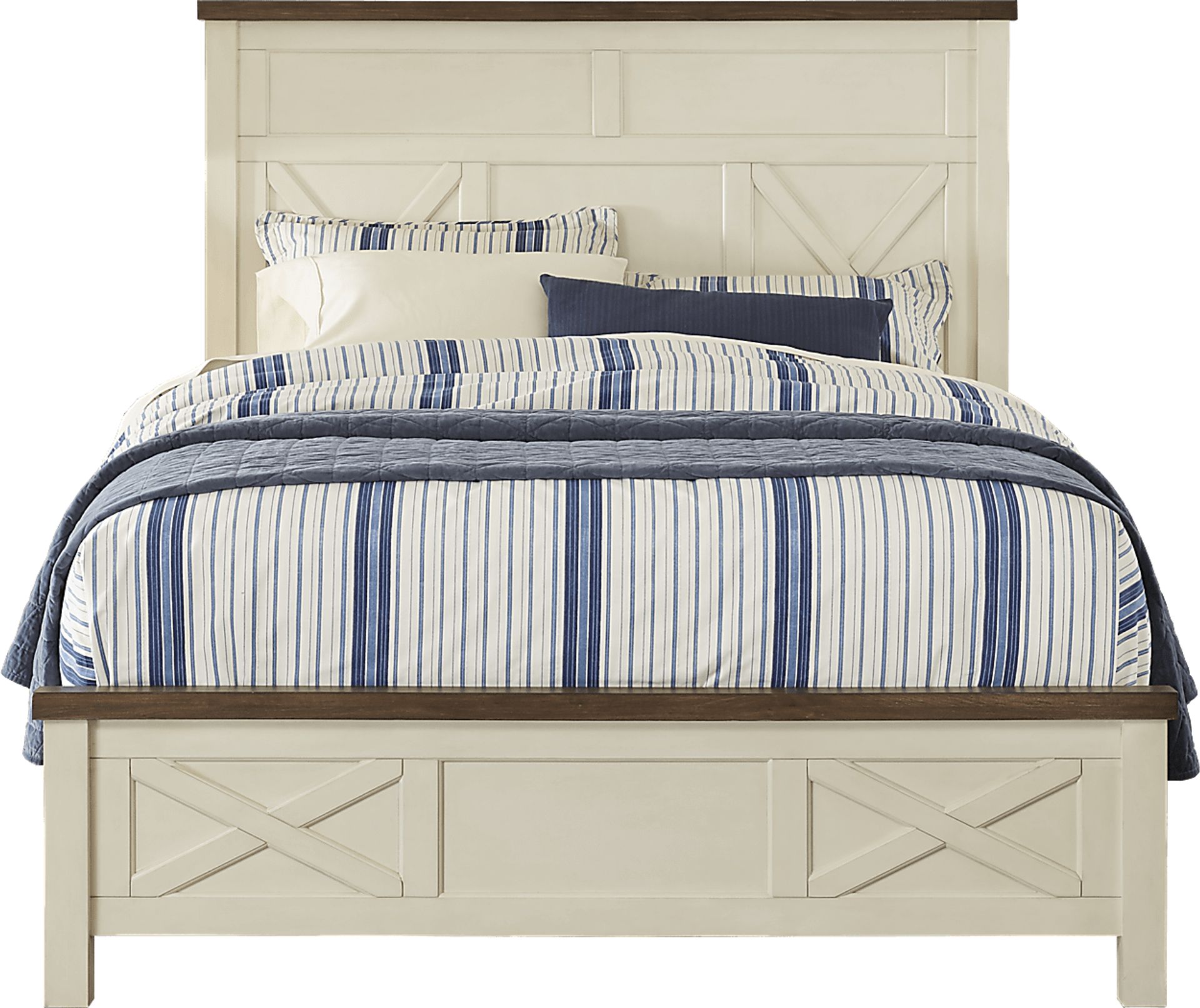 Thistle Ridge White 3 Pc King Panel Bed - Image 1