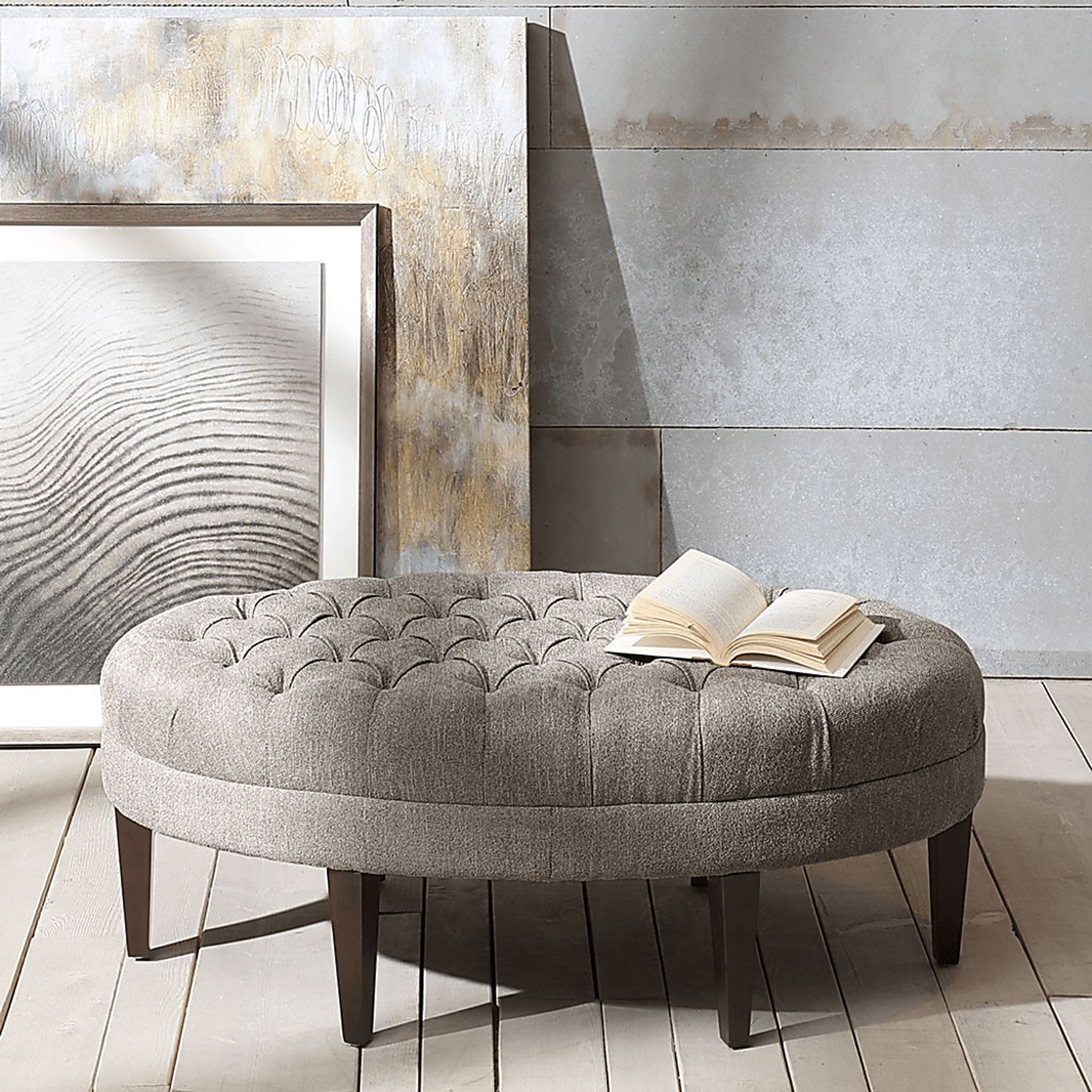 Thistlecroft Brown Ottoman - Image 2