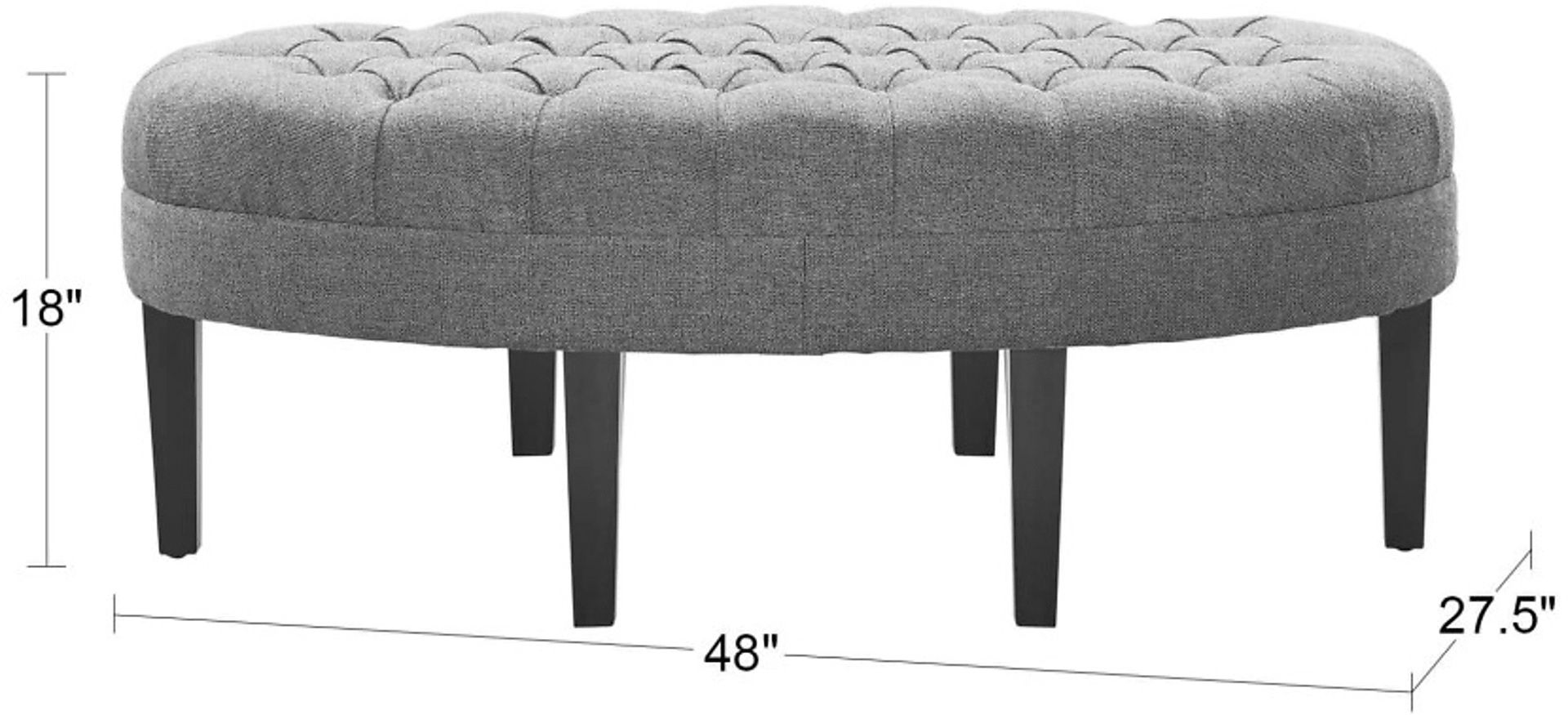 Thistlecroft Linen Ottoman - Image 4