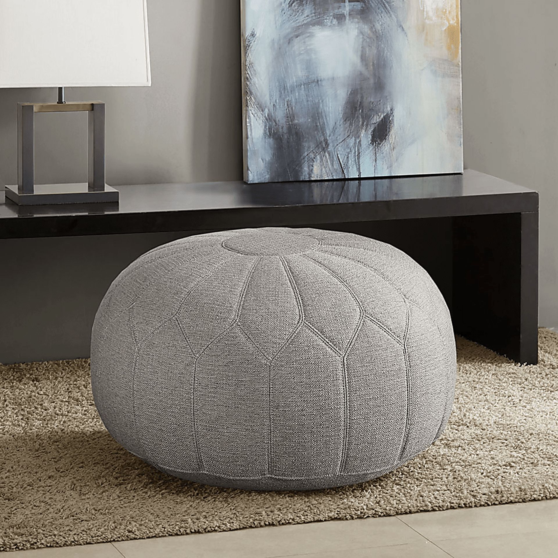 Thistlemont Gray Ottoman - Image 5