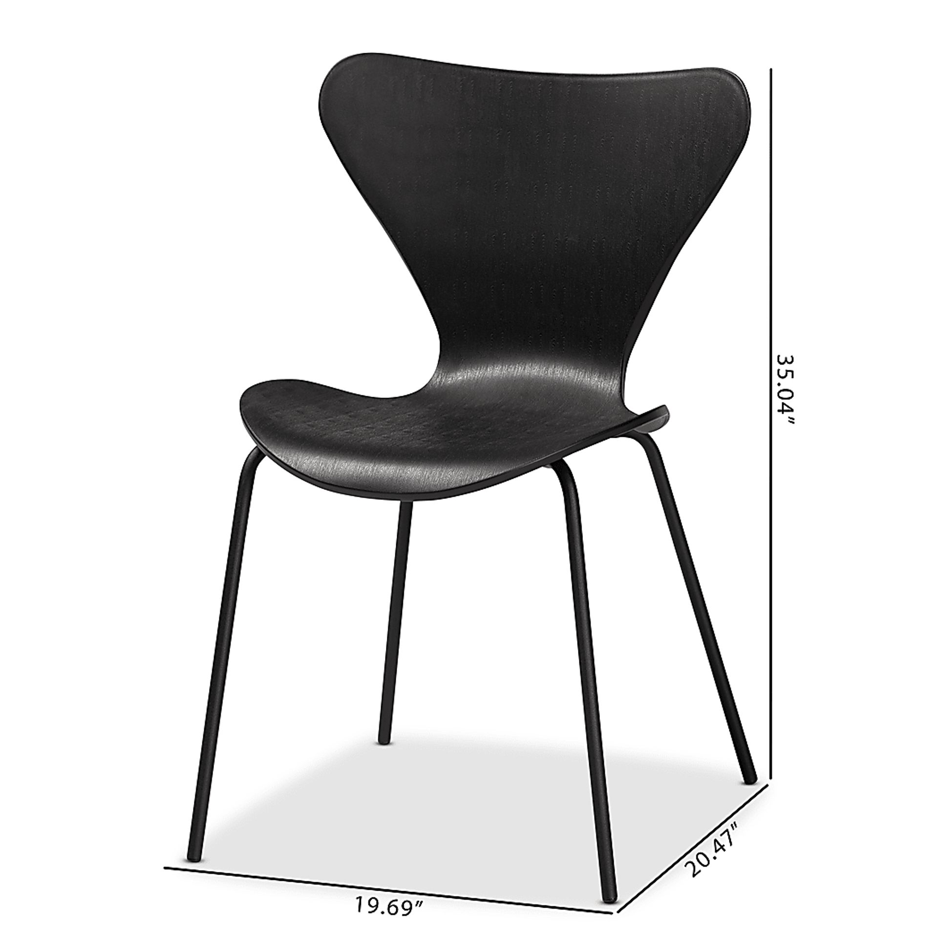Thistlewood Black Side Chair, Set of 4 - Image 8
