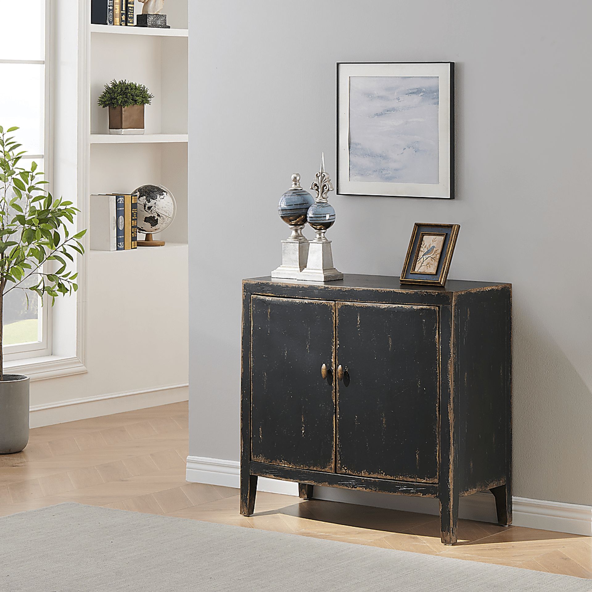 Thrall Black Accent Cabinet - Image 2