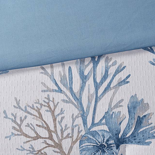 Threeawn Blue 6 Pc King Comforter Set - Thumbnail - Image 11