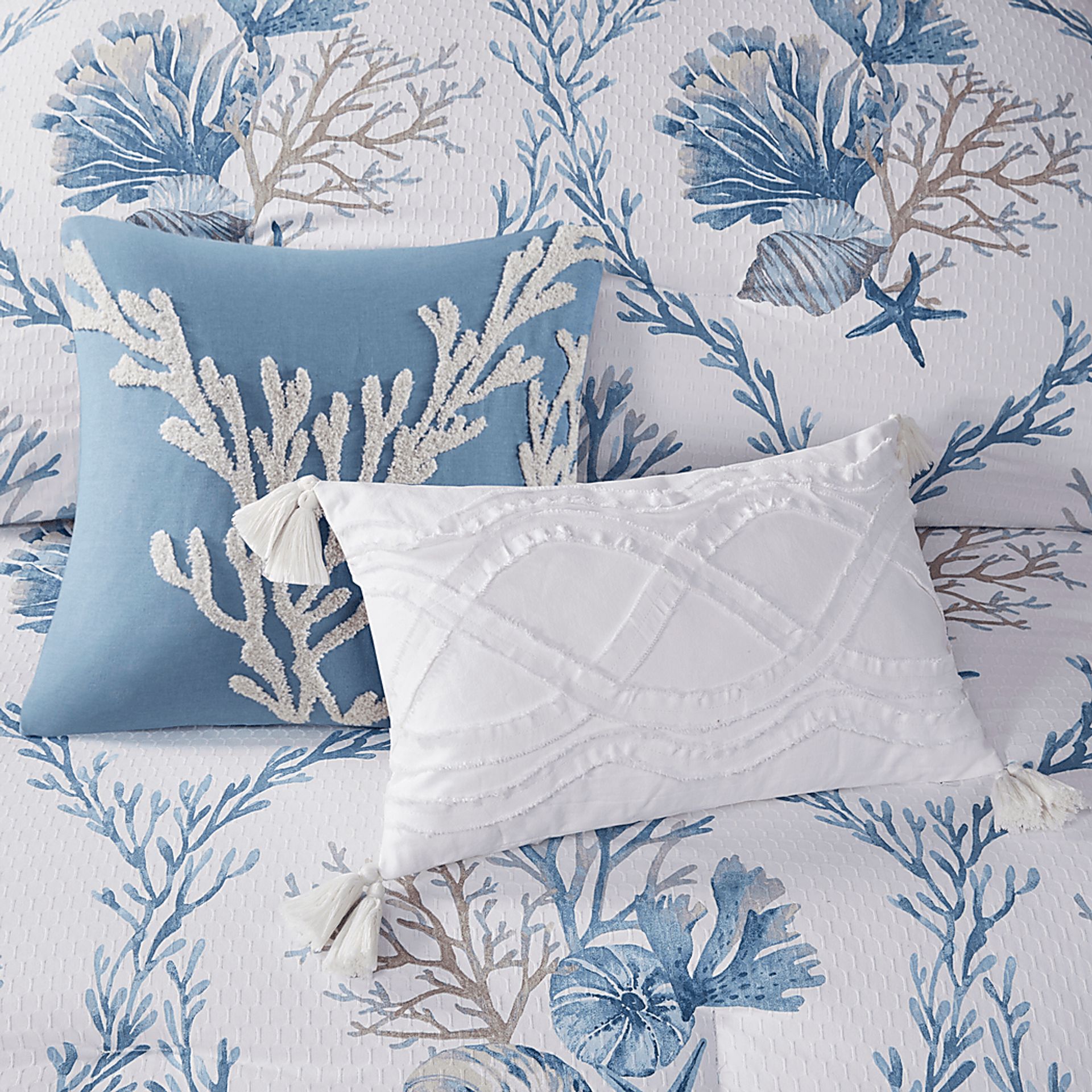 Threeawn Blue 6 Pc King Comforter Set - Image 12