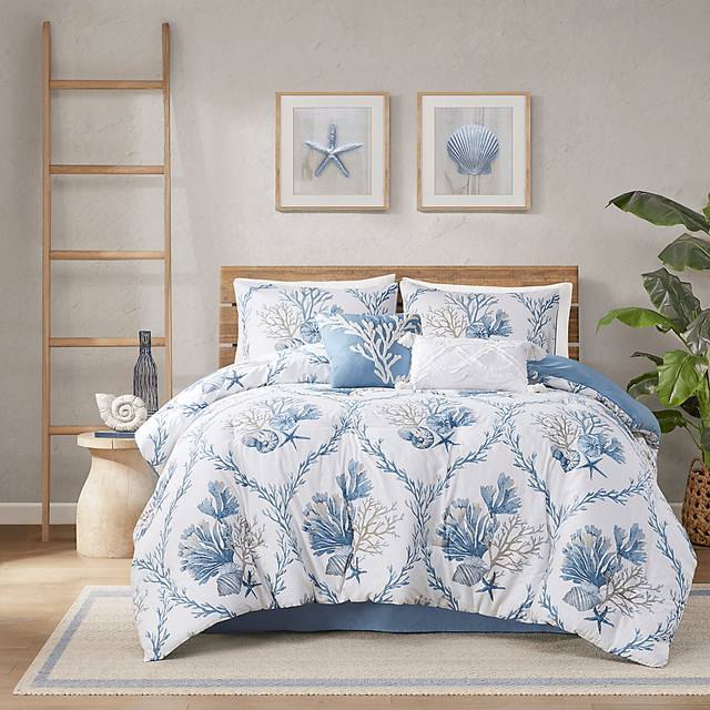 Threeawn Blue 6 Pc King Comforter Set - Thumbnail - Image 2