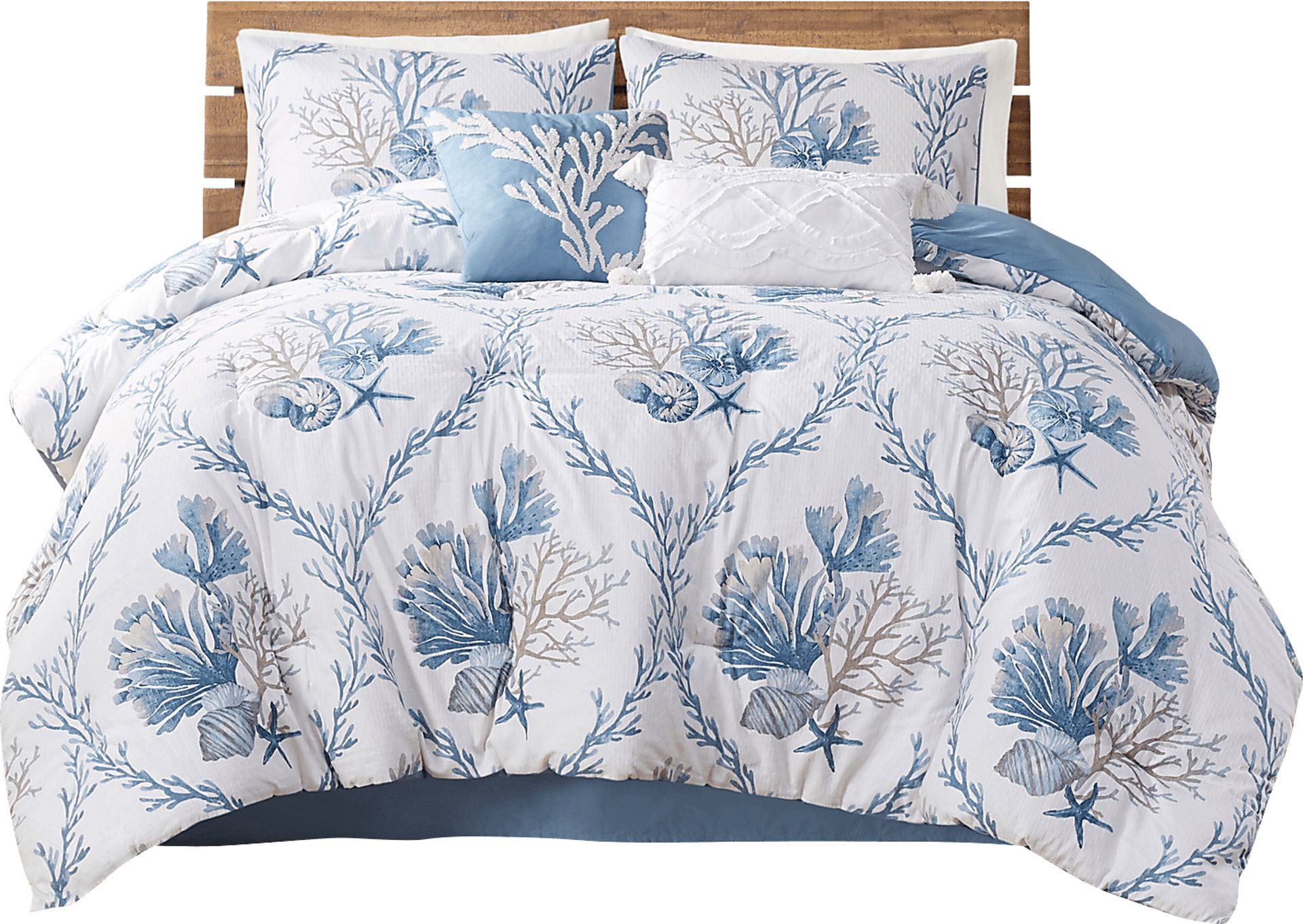 Threeawn Blue 6 Pc King Comforter Set - Image 8