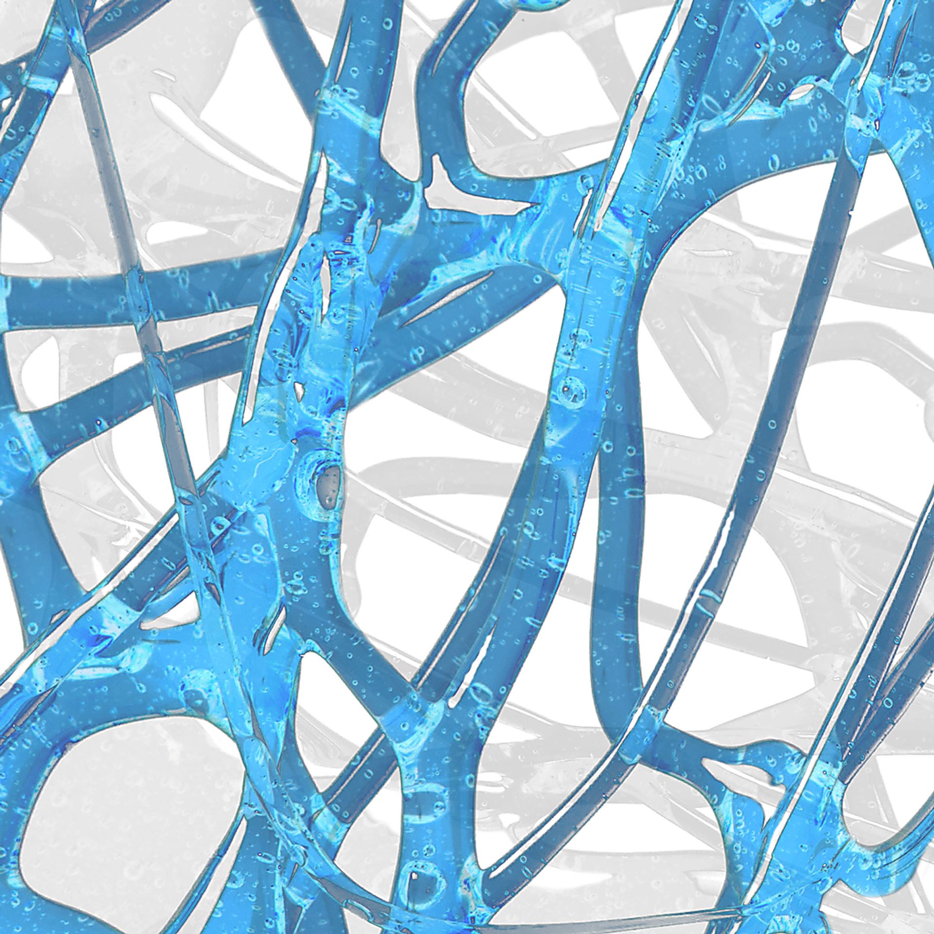 Through the Gaps I Blue Artwork - Image 1