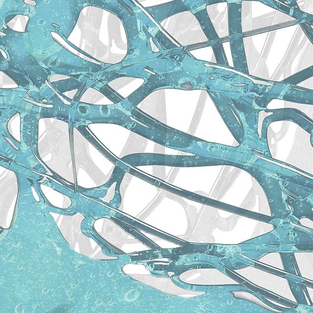 Through the Gaps IV Teal Artwork - Thumbnail - Image 1