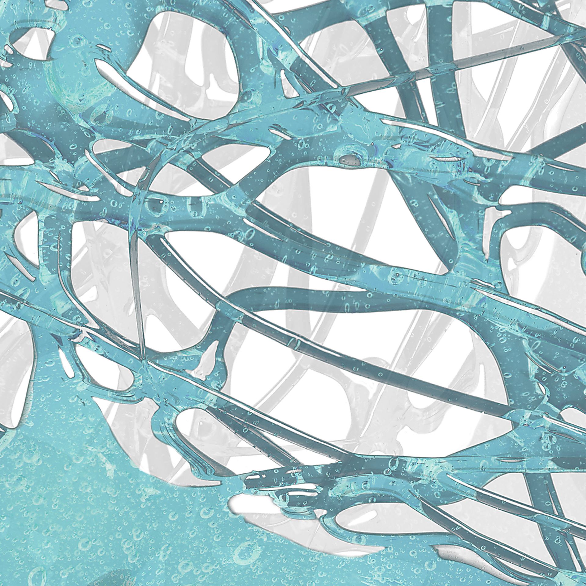 Through the Gaps IV Teal Artwork - Image 1