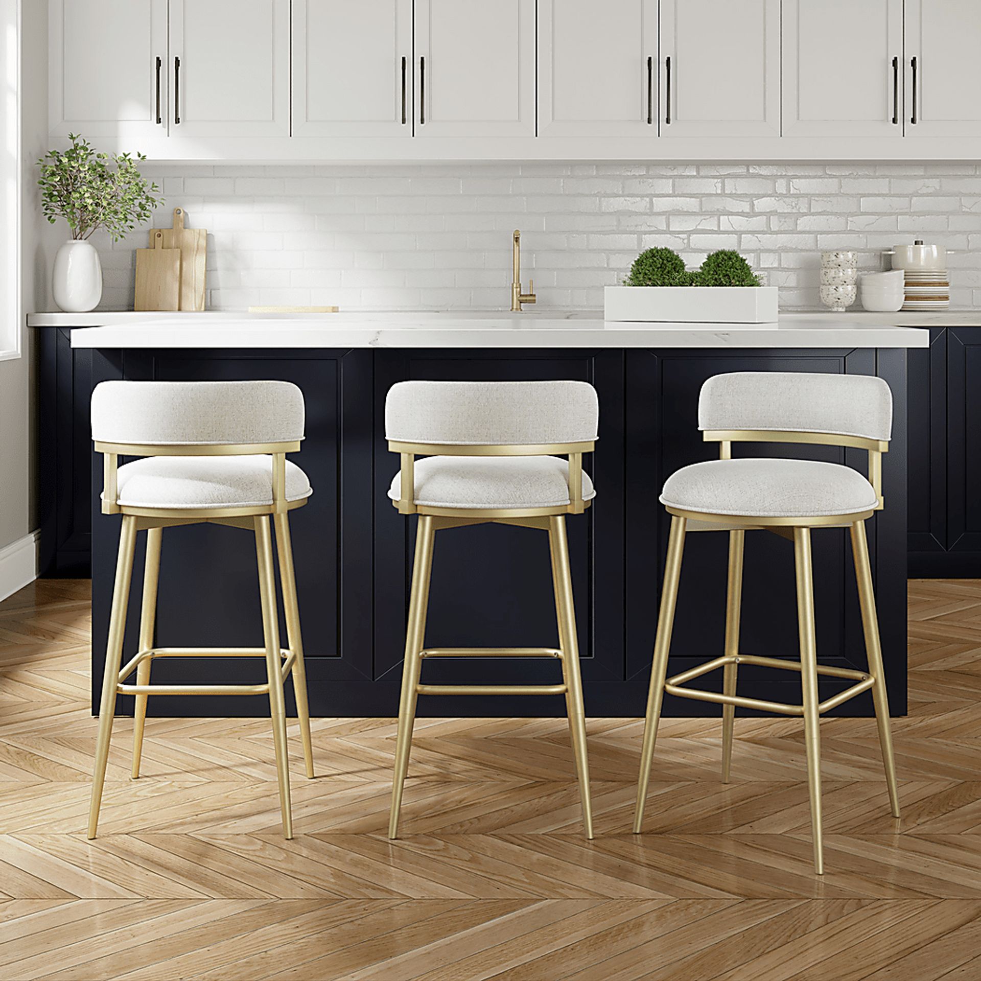 Thyia Beige Adjustable Stool - Image 6