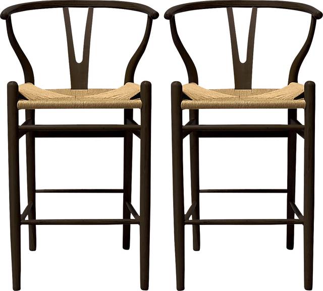 Thyleo Black Counter Height Stool, Set of 2 - Thumbnail - Image 1