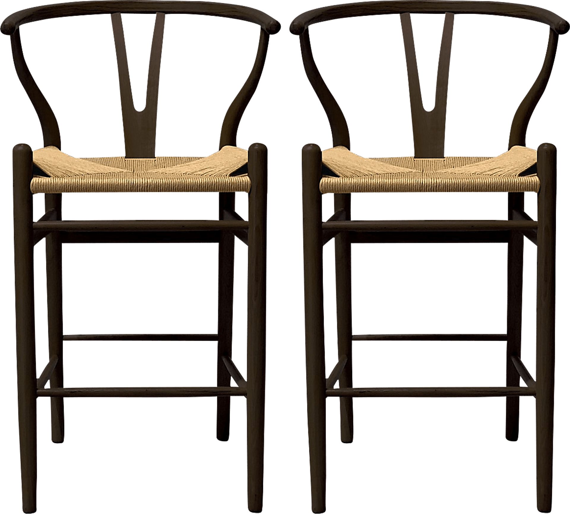 Thyleo Black Counter Height Stool, Set of 2 - Image 1