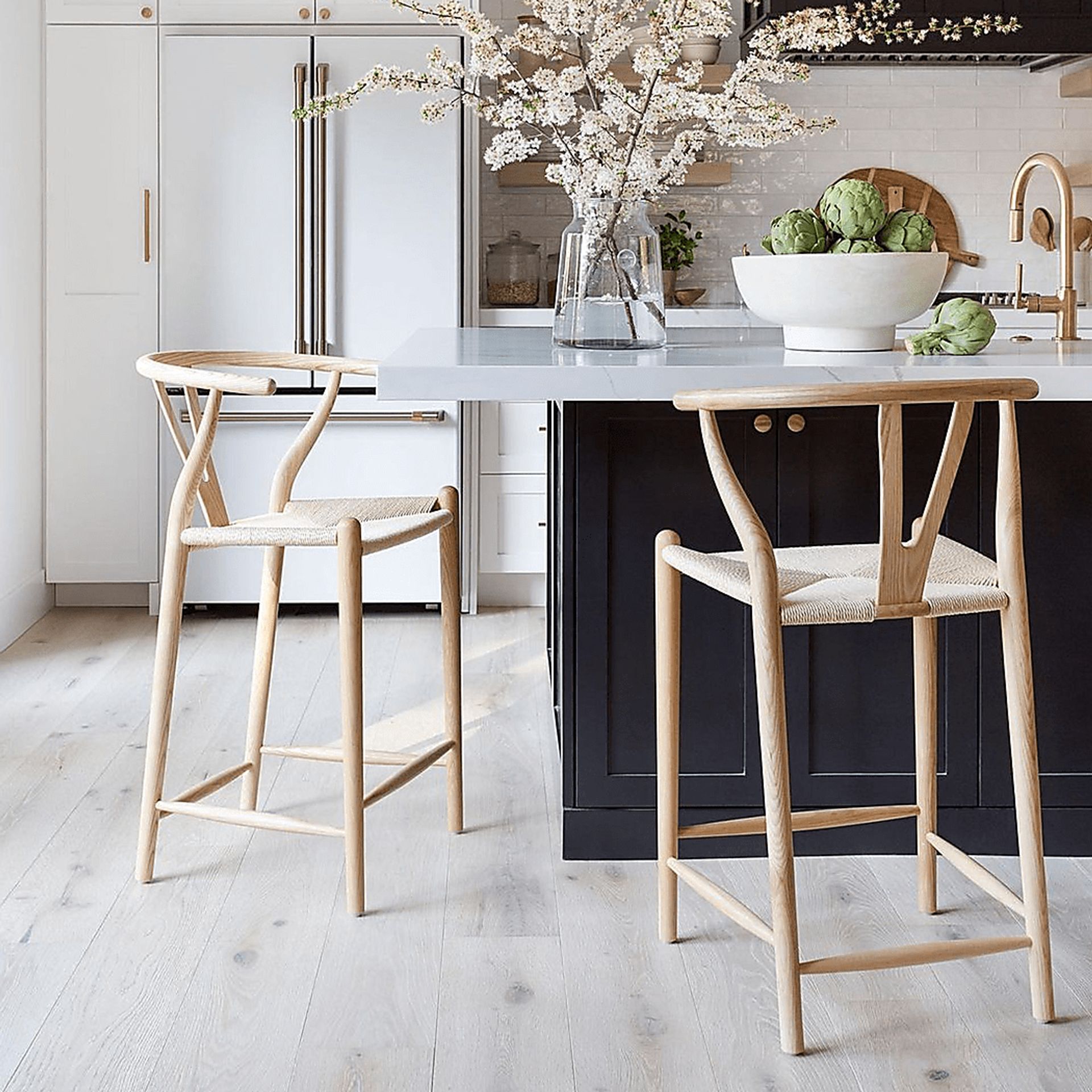 Thyleo Natural Counter Height Stool, Set of 2 - Image 2