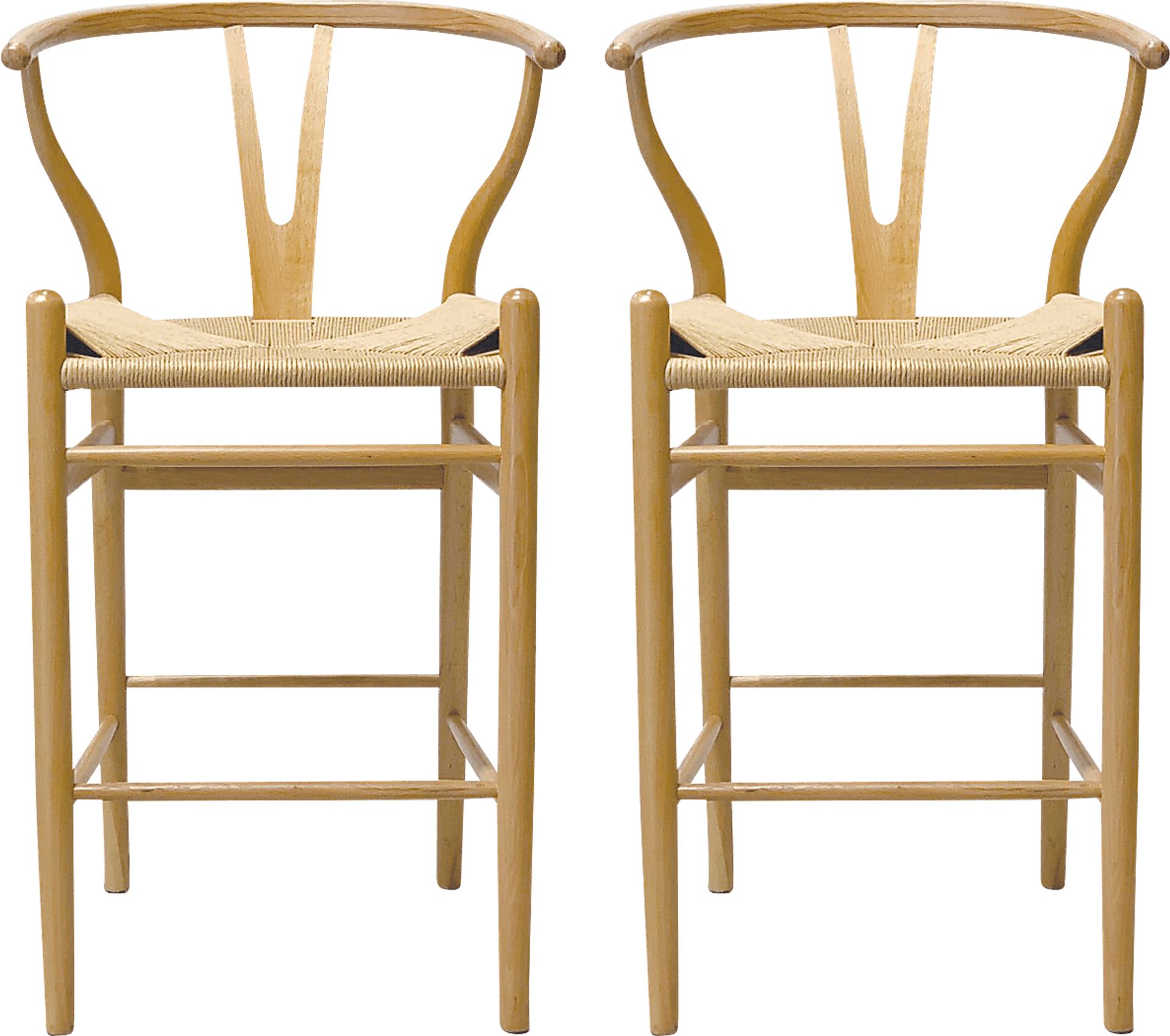 Thyleo Natural Counter Height Stool, Set of 2 - Image 1