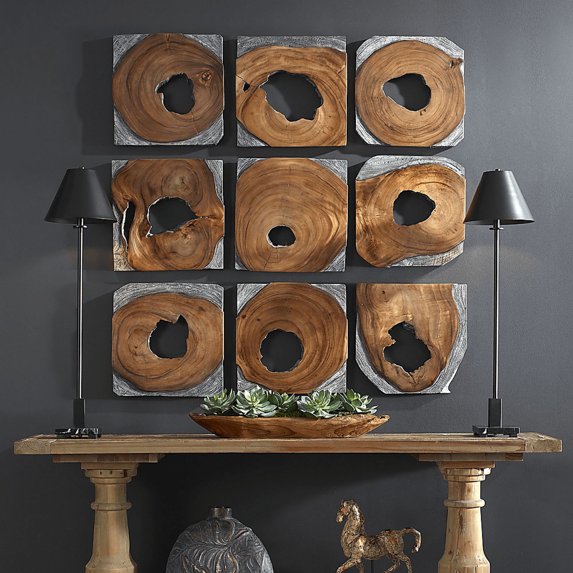 Tibor Brown Wall Decor, Set of 9 - Image 2