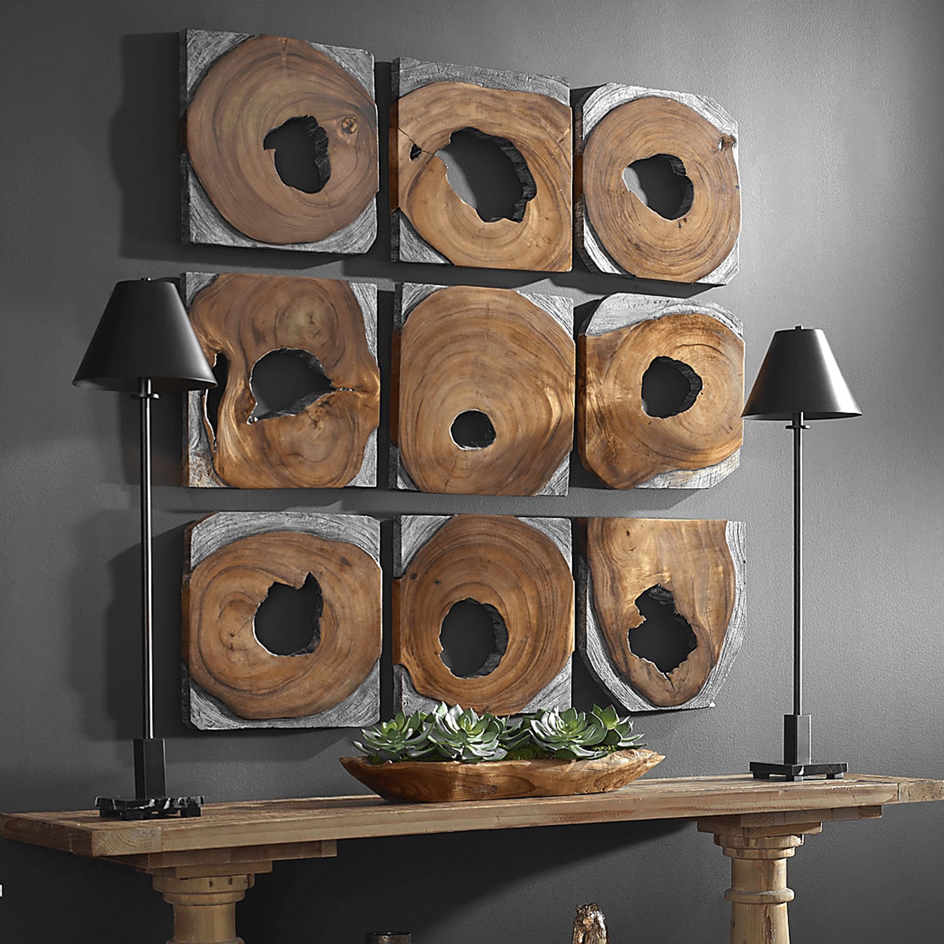 Tibor Brown Wall Decor, Set of 9 - Image 3