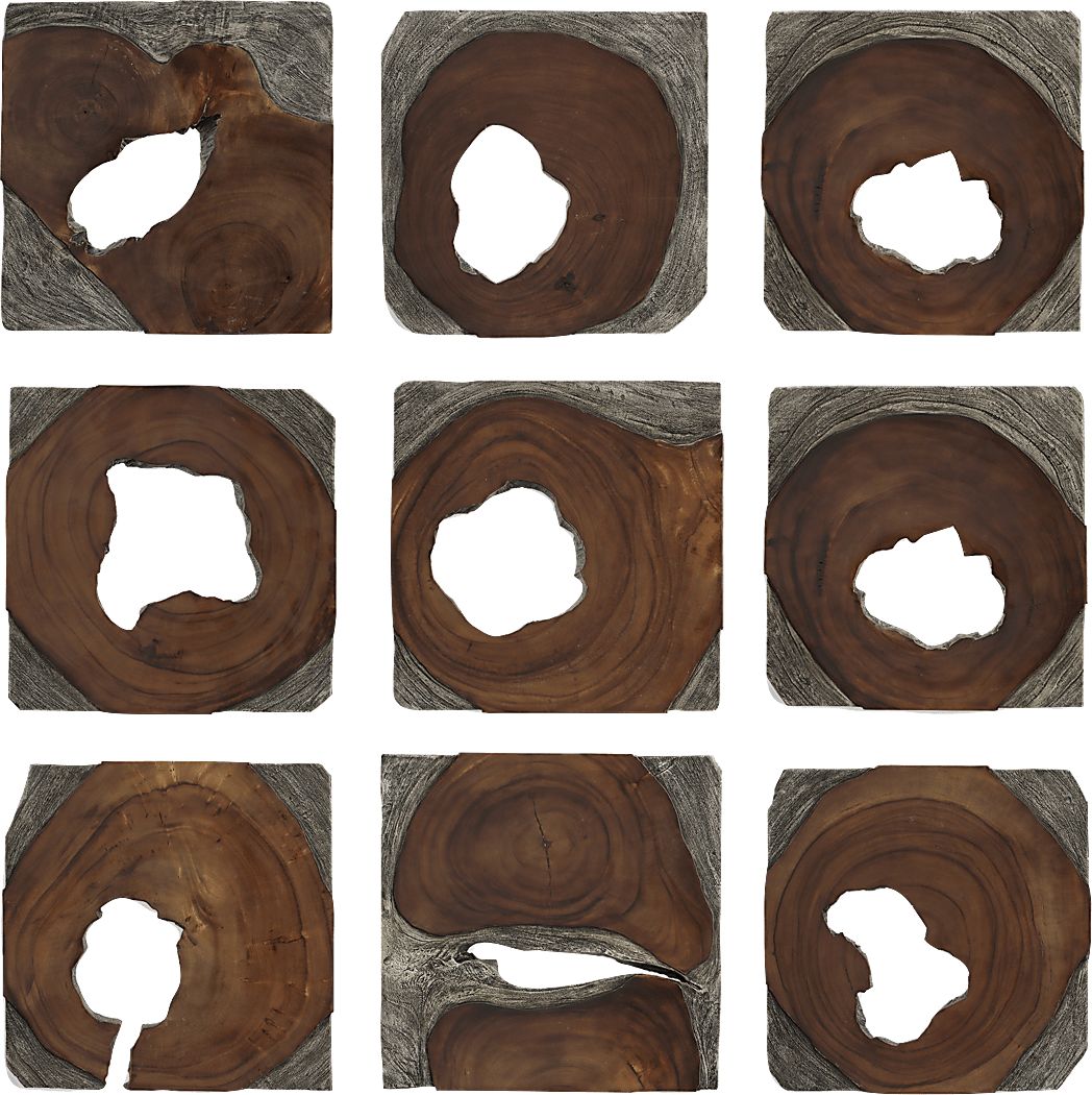 Tibor Brown Wall Decor, Set of 9