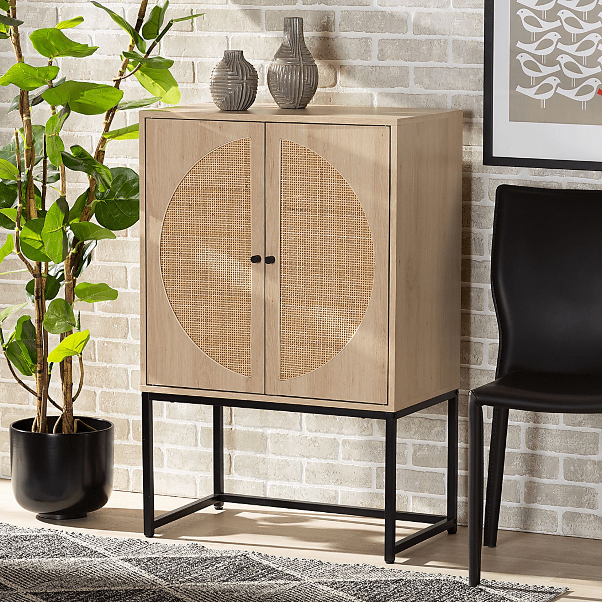 Tiche Light Brown Accent Cabinet - Image 7