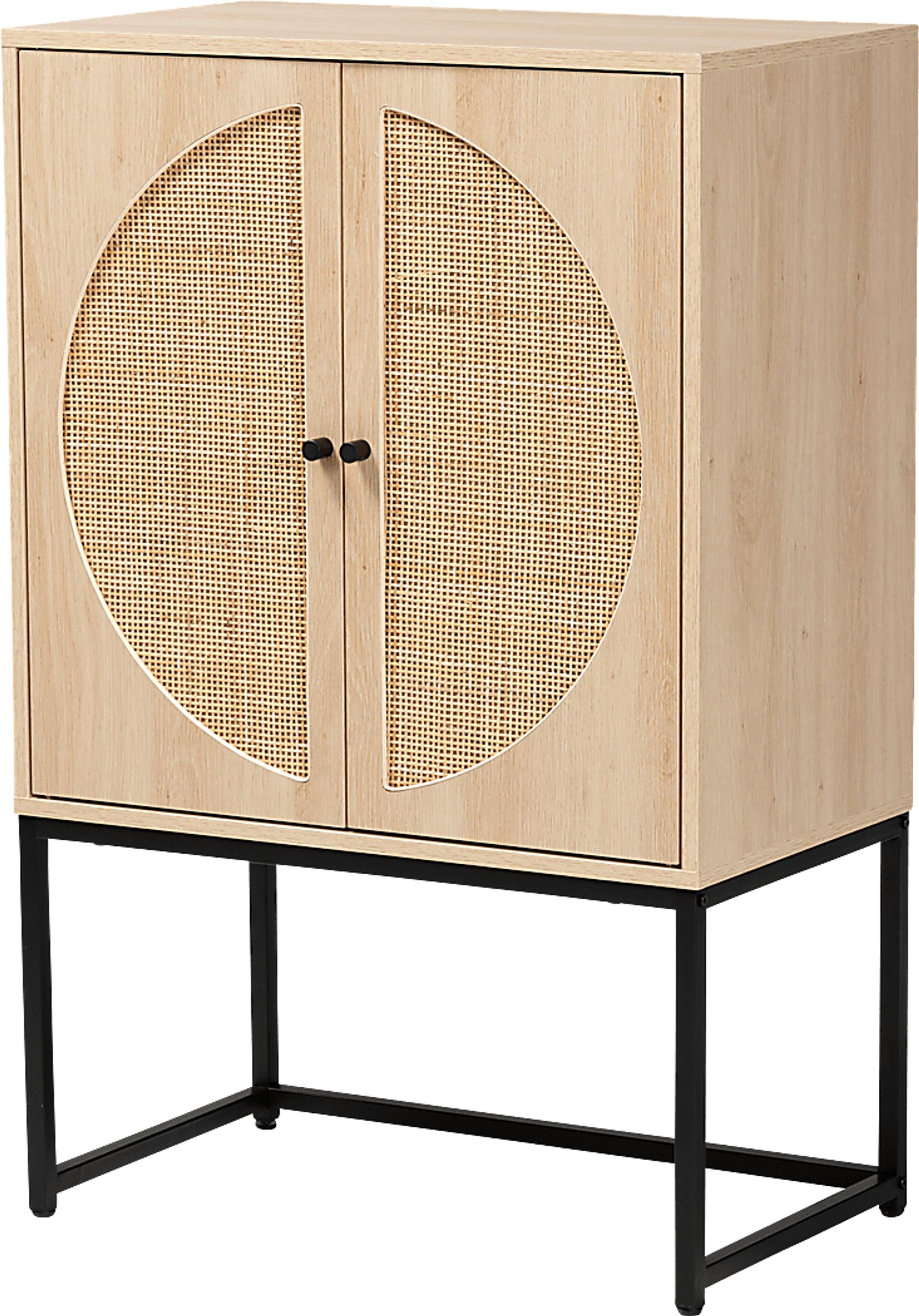 Tiche Light Brown Accent Cabinet - Image 1
