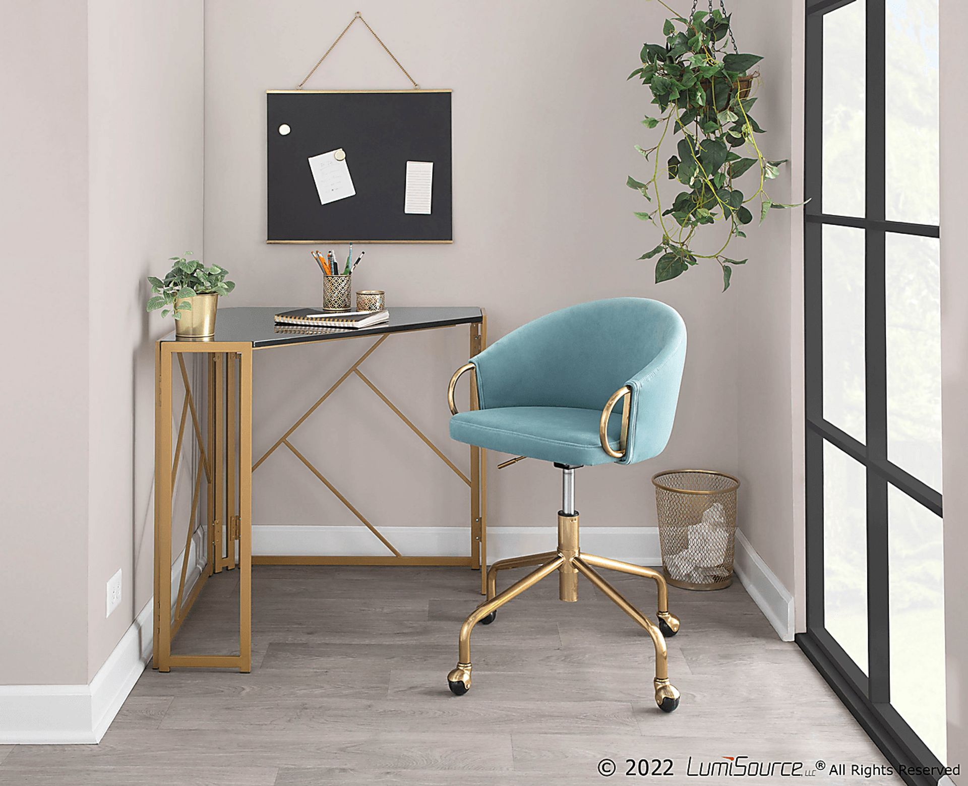 Tichester Blue Office Chair - Image 7