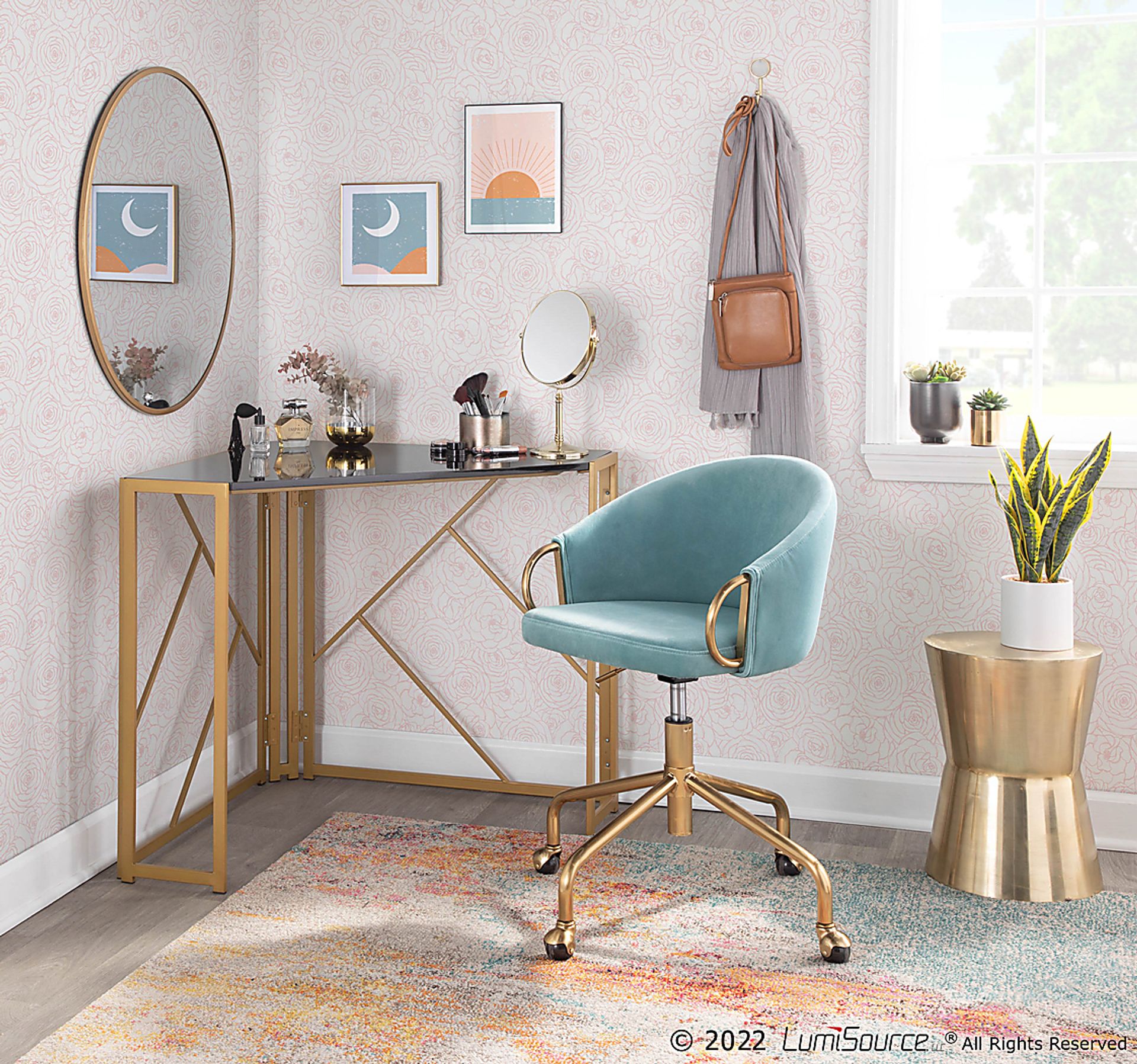 Tichester Blue Office Chair - Image 8