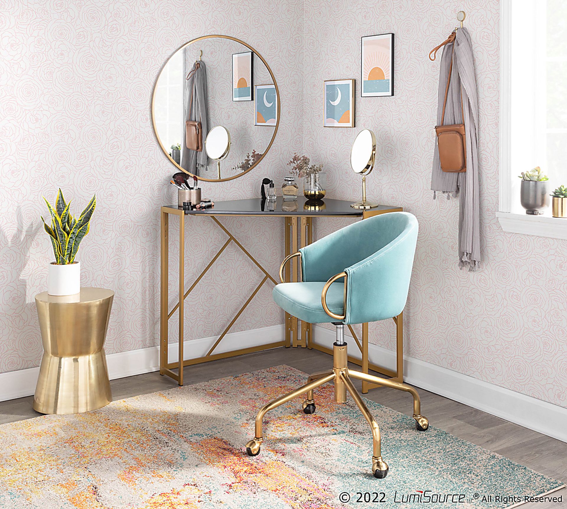 Tichester Blue Office Chair - Image 9