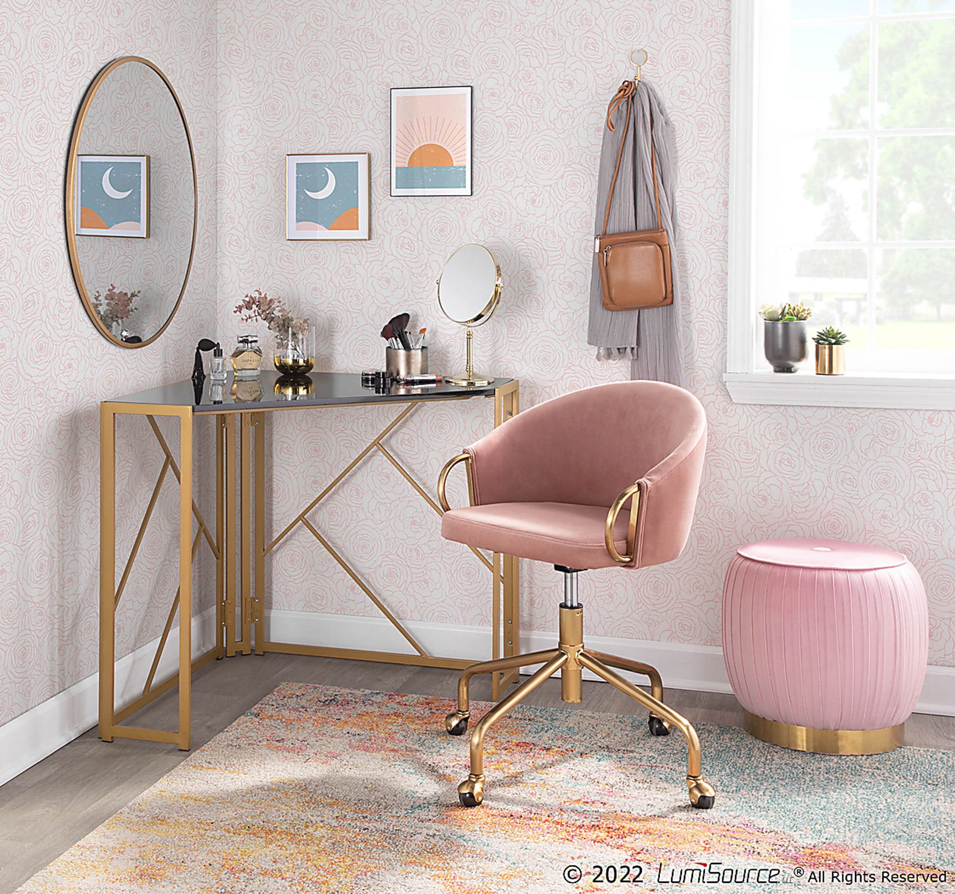 Tichester Blush Office Chair - Image 8