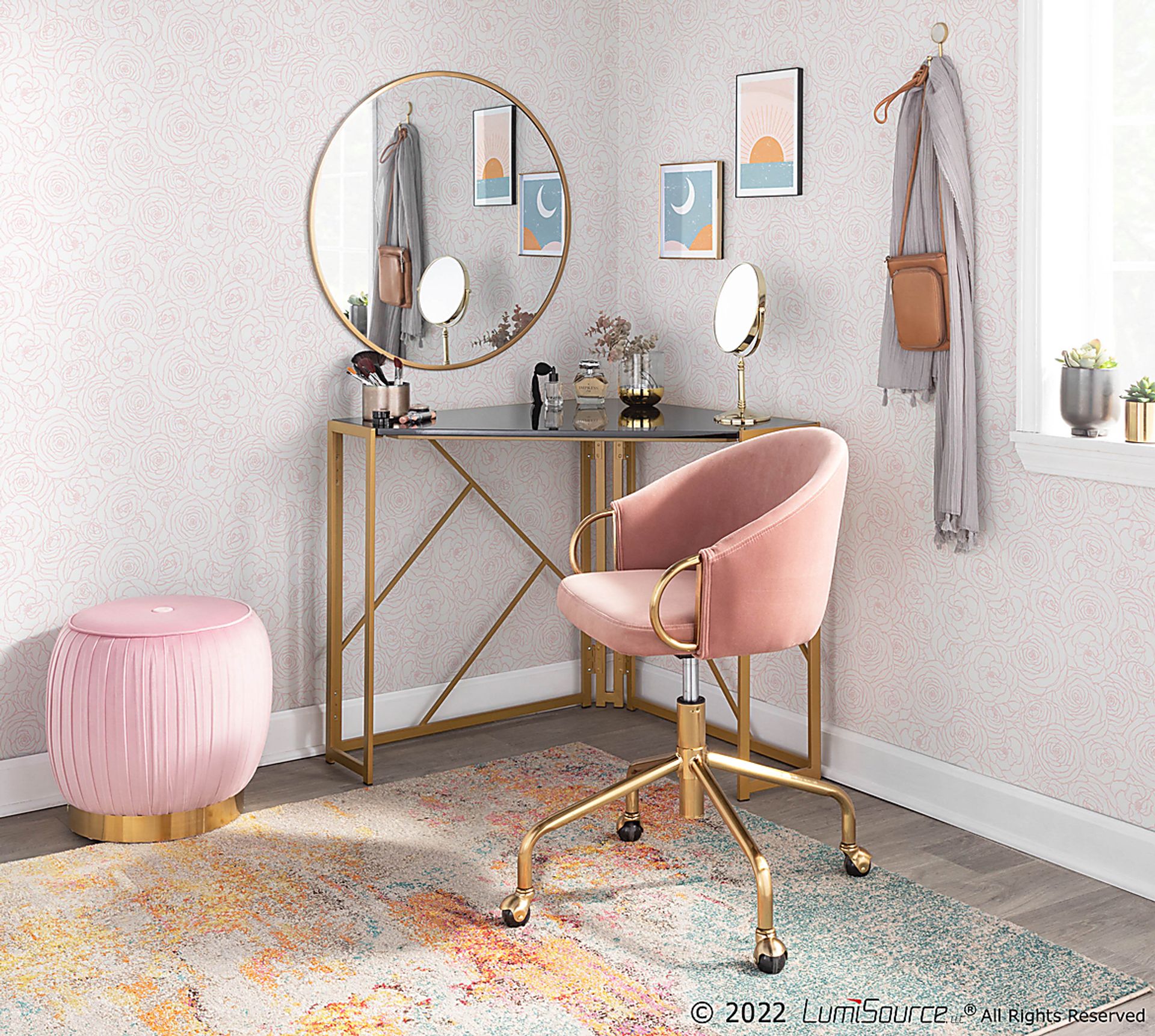 Tichester Blush Office Chair - Image 9