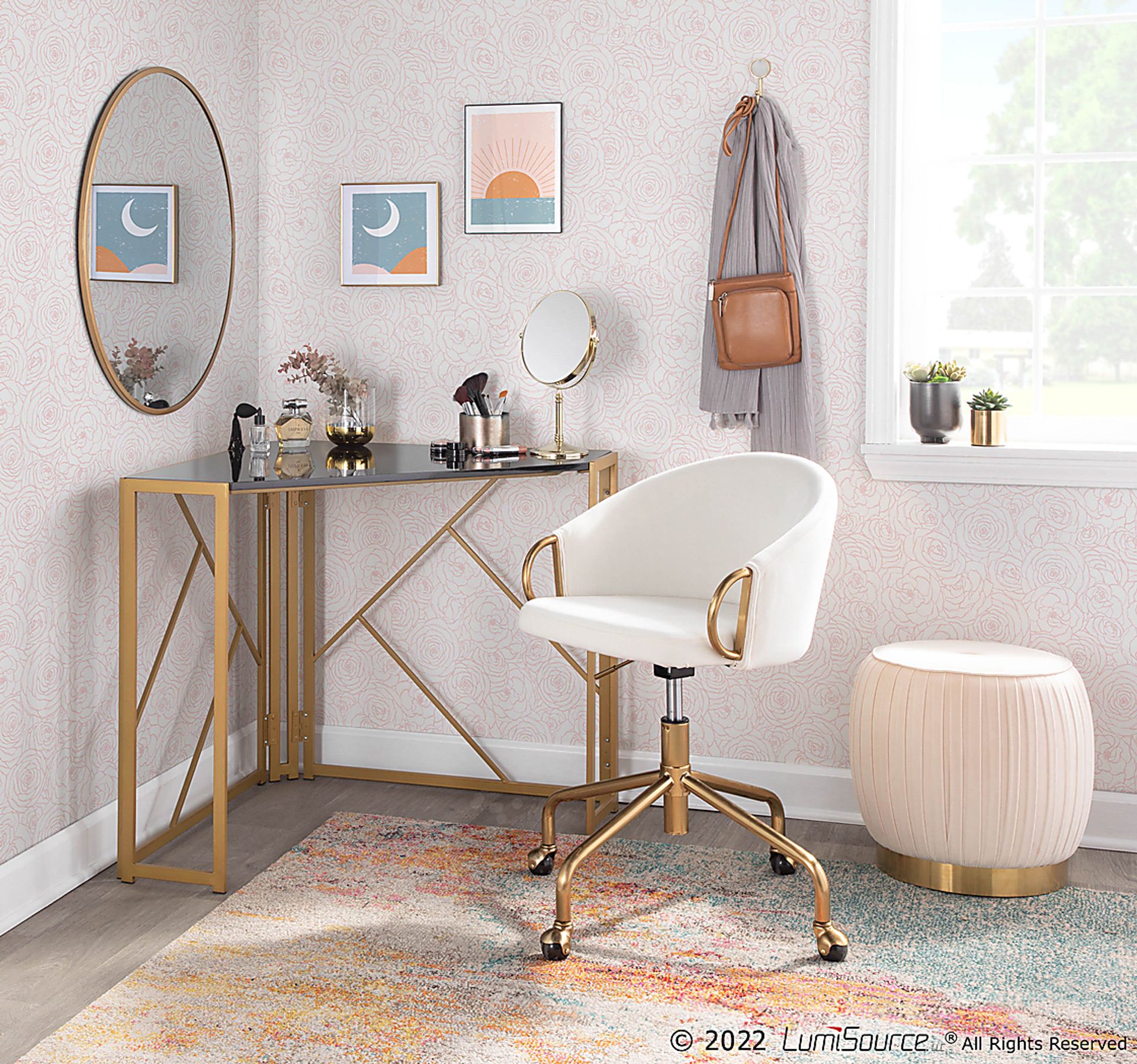 Tichester Cream Office Chair - Image 8
