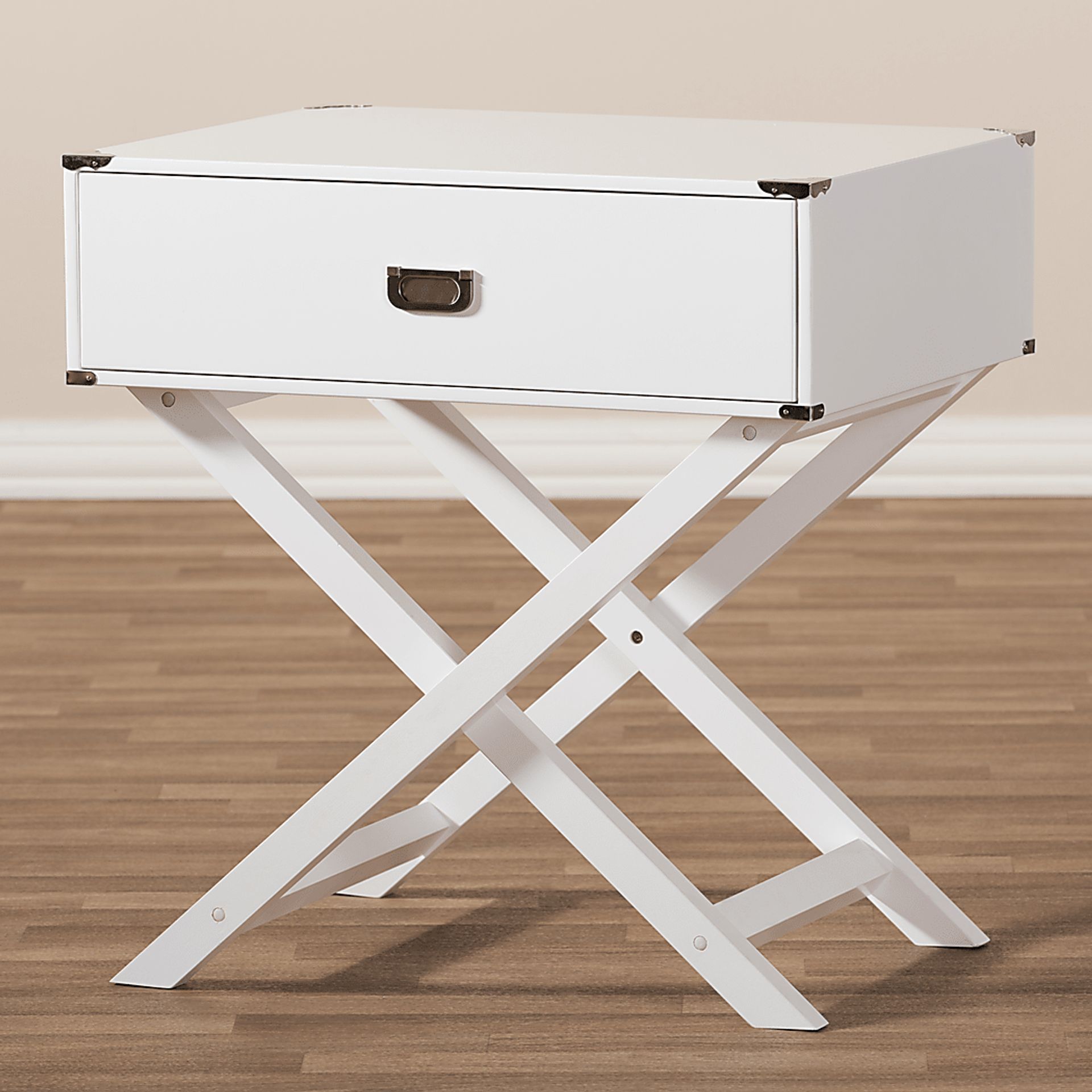 Tidustries White End Table - Image 2
