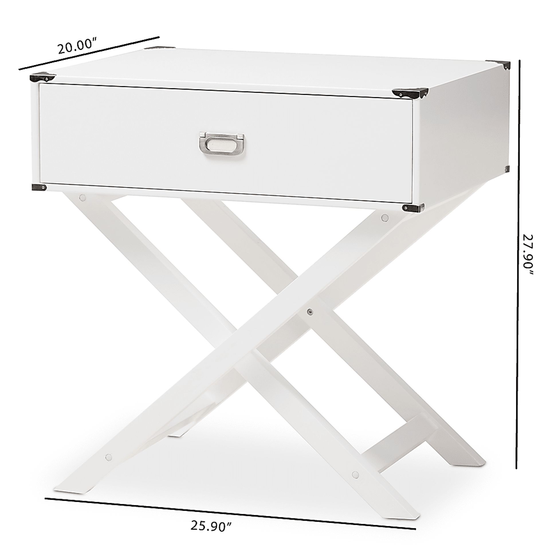 Tidustries White End Table - Image 7