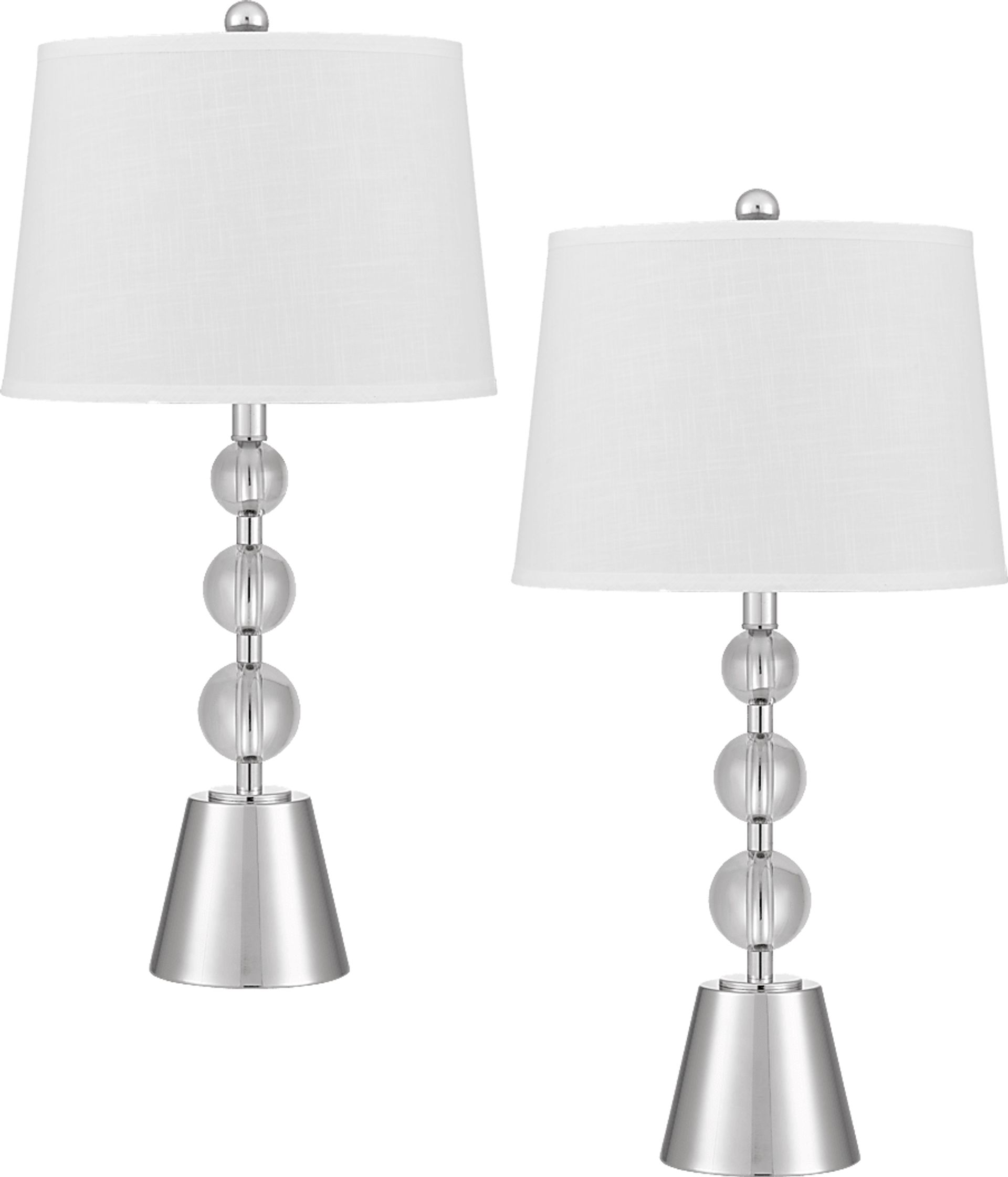Tiffin Boulevard Silver Lamp, Set of 2 - Image 1