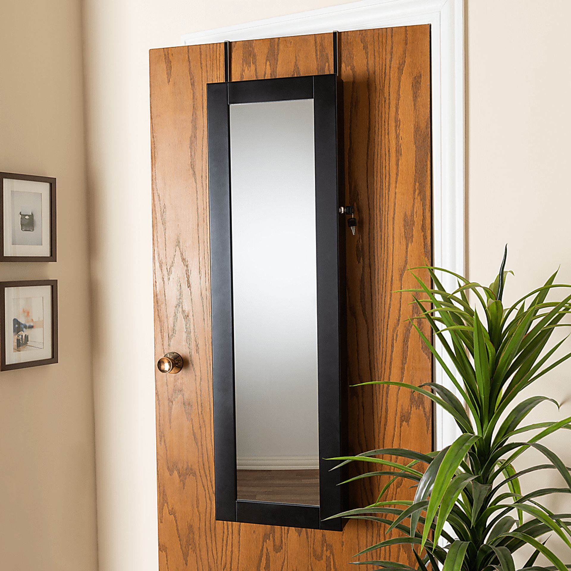 Tifford Black Hanging Jewelry Armoire - Image 5