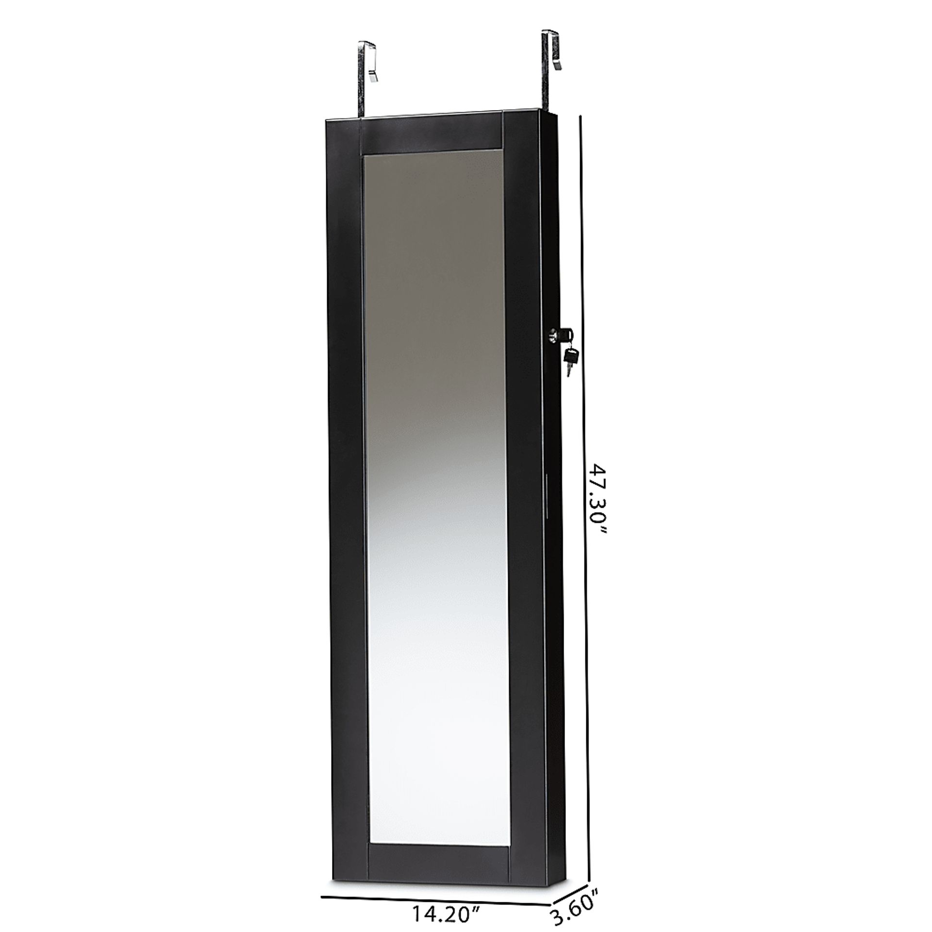Tifford Black Hanging Jewelry Armoire - Image 7
