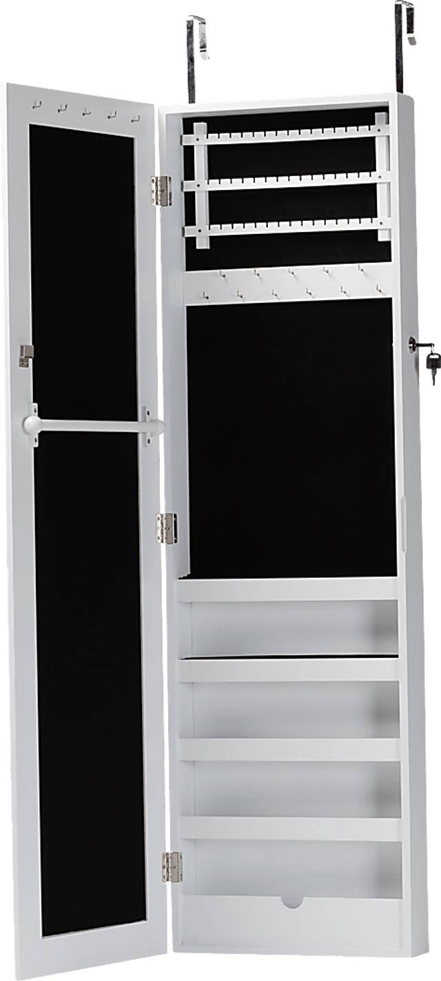Tifford White Hanging Jewelry Armoire - Thumbnail - Image 2