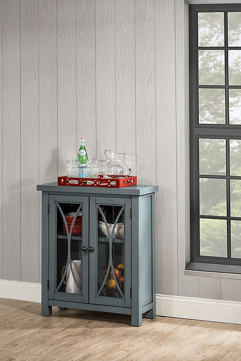 Tiflin Blue Two Door Accent Cabinet