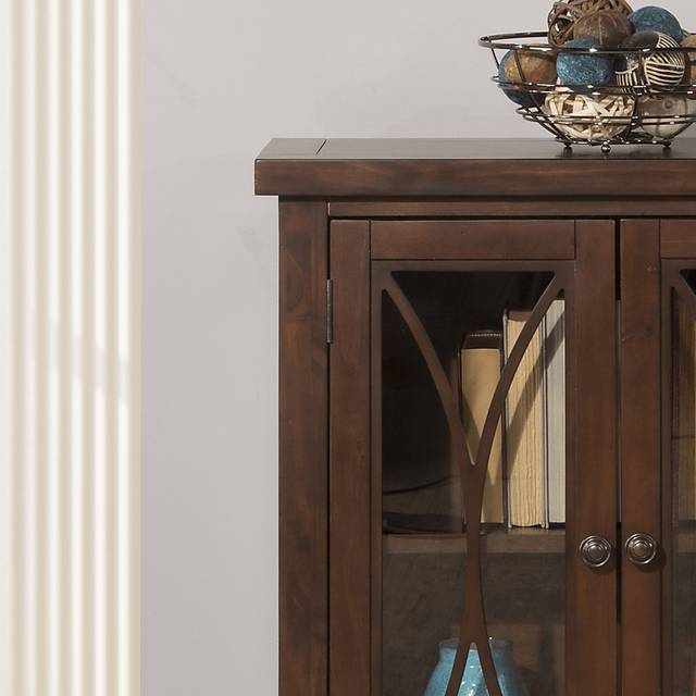 Tiflin Mahogany Two Door Accent Cabinet - Thumbnail - Image 2